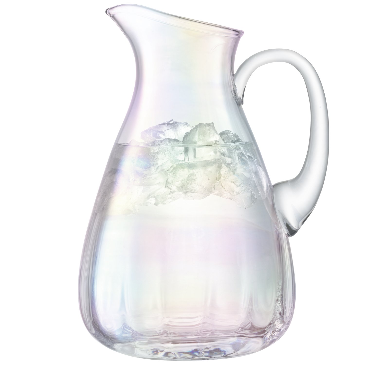 LSA International Pearl Jug 2.2L Mother of Pearl| 1 Unit | Mouthblown & Handmade Glass | Hand Painted | PE27