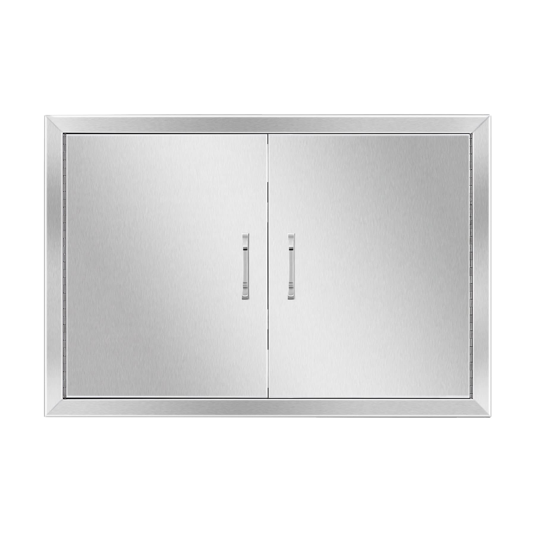 Photo 1 of Anfrere 28" W x 19" H Outdoor Kitchen Door, Premium 304 Stainless Steel Double BBQ Panel Access Door for Outside Kitchen Commercial Grilling Station, Oven, Storage Cabinet