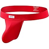 Arjen Kroos Jockstraps for Men Sexy Thong Underwear Dual Pouch Jock Strap Athletic Supporter Red