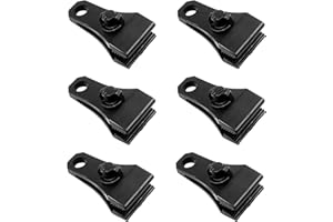 CLIO Upgrade Large Tarp Clips Heavy Duty Lock Grip, 6 PCs Heavy Duty Tarp Clip Clamps Thumb Screw Tent Fasteners Clips for Camping Awnings Caravan Canopies Car Truck Swimming Pool Boat Cover Clips