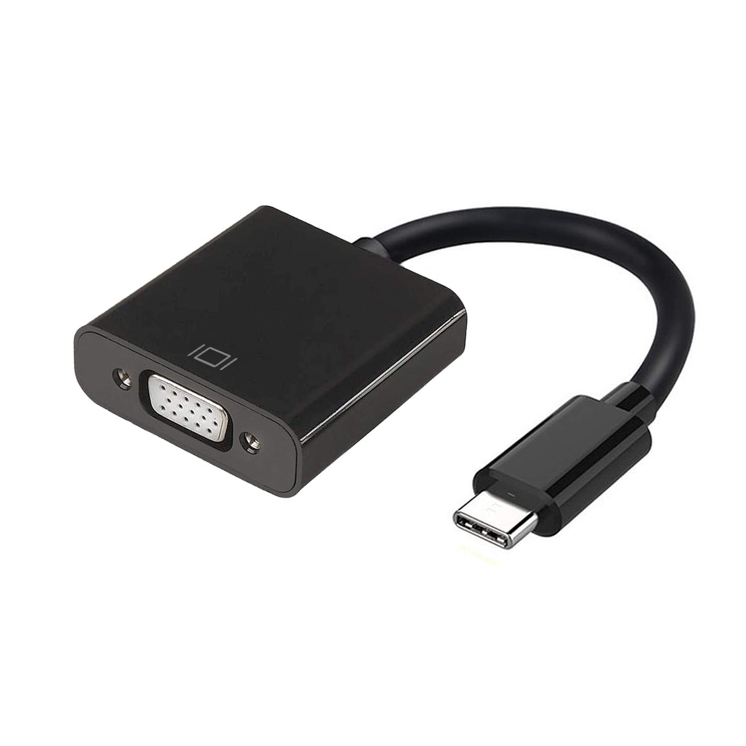 AISENS A109-0347 USB-C to VGA Converter, USB-C Male to HDB15 Female, Black, 15 cm