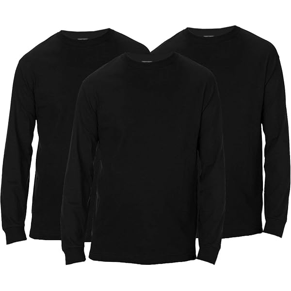 Alstyle Classic Long Sleeve T-Shirt – Basic Black Tee, Size XL