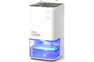 EasyAcc® Dehumidifier 40oz, (450 sq ft) Electric Dehumidifier Energy Saving, Portable, Ultra Quiet, Auto Shut-Off, 7 Coloured