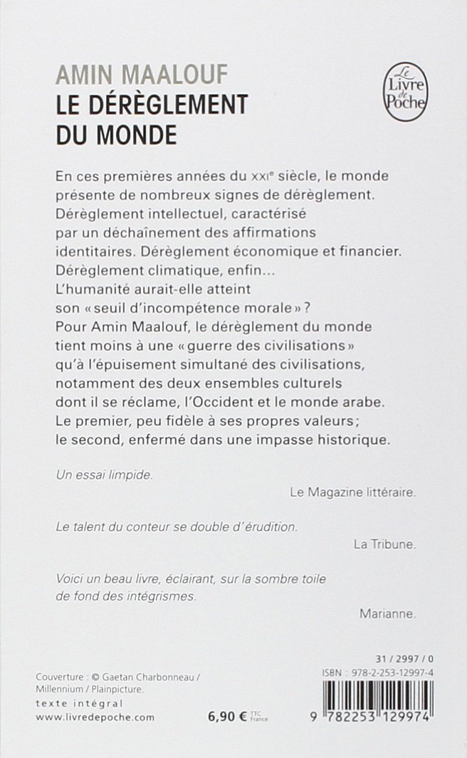 Le Dereglement Du Monde Le Livre De Poche French Edition Amin Maalouf Amazon Com Books