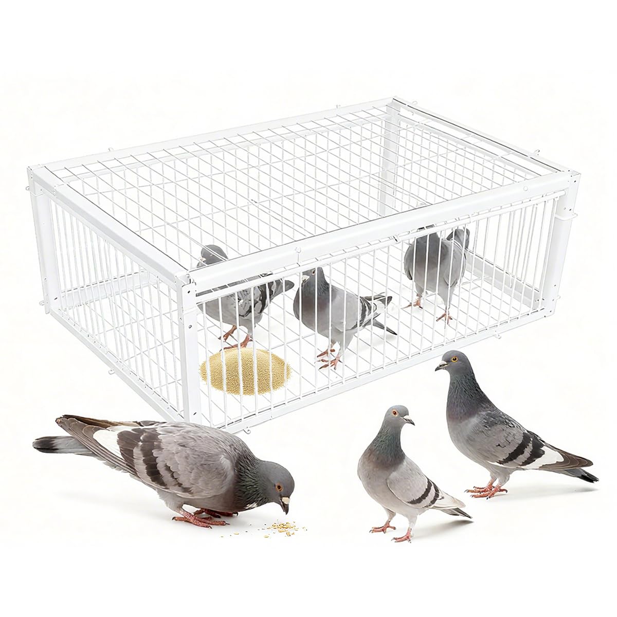 Photo 1 of Escape-Proof Design Pigeon Coop Four Channel One Way Entrance Pigeon Trap,Pigeon Cage, Portable Easy to Assemble Outdoor Bird Cage,Can Be Used for Rooftops, Open Gardens,Barns Farms