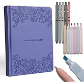 Alabaster Co. - Bible Study and Journaling Supplies Bundle, Pastel Gel Ink Pen Pack and Pastel Highlighters - Dotted Journal for Organization, Goal Setting and Spiritual Growth