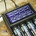 ROKKES Universal Intelligent Battery Charger - NOKOSER D4U 4Bay Rapid Digital LCD Display Smart Charger, USB Powered + Power Bank + Battery Tester For Rechargeable 18650/IMR/Li-ion/LiFePO4/Ni-MH/Cd AA