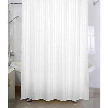 Buy Freelance Polyester Bath Shower Waterproof Bathroom Curtain With 12 Hooks White 180 Width X 200 Height Cm Online At Low Prices In India Amazon In