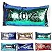 2 Colors Reversible Mermaid Sequins Pillow Sofa Couch Cushion Cover Throw Pillow Case 30cm x 60cm (Multi Green and Black)