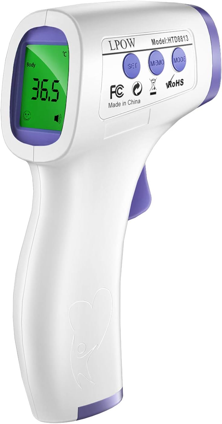 Thermometer for Adults, Infrared No Touch Digital Forehead Medical Thermometer for Fever, Suitable for Baby Indoor and Outdoor Use with Instant Read（UK Stock and Expedited Delivery）