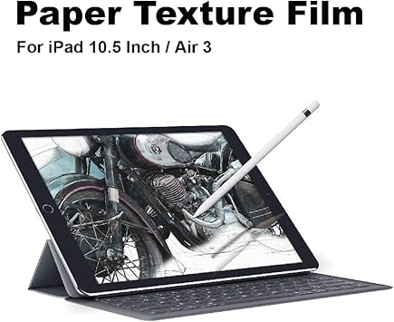 Amazon Com Paper Texture Screen Protector For Ipad 10 5 Inch Ipad Air 3 2019 Paper Screen Sketch Anti Glare Face Id Compatible Matte Made In Japan For Apple Pencil Scratch Resistant Pet 1 Pack Computers Accessories