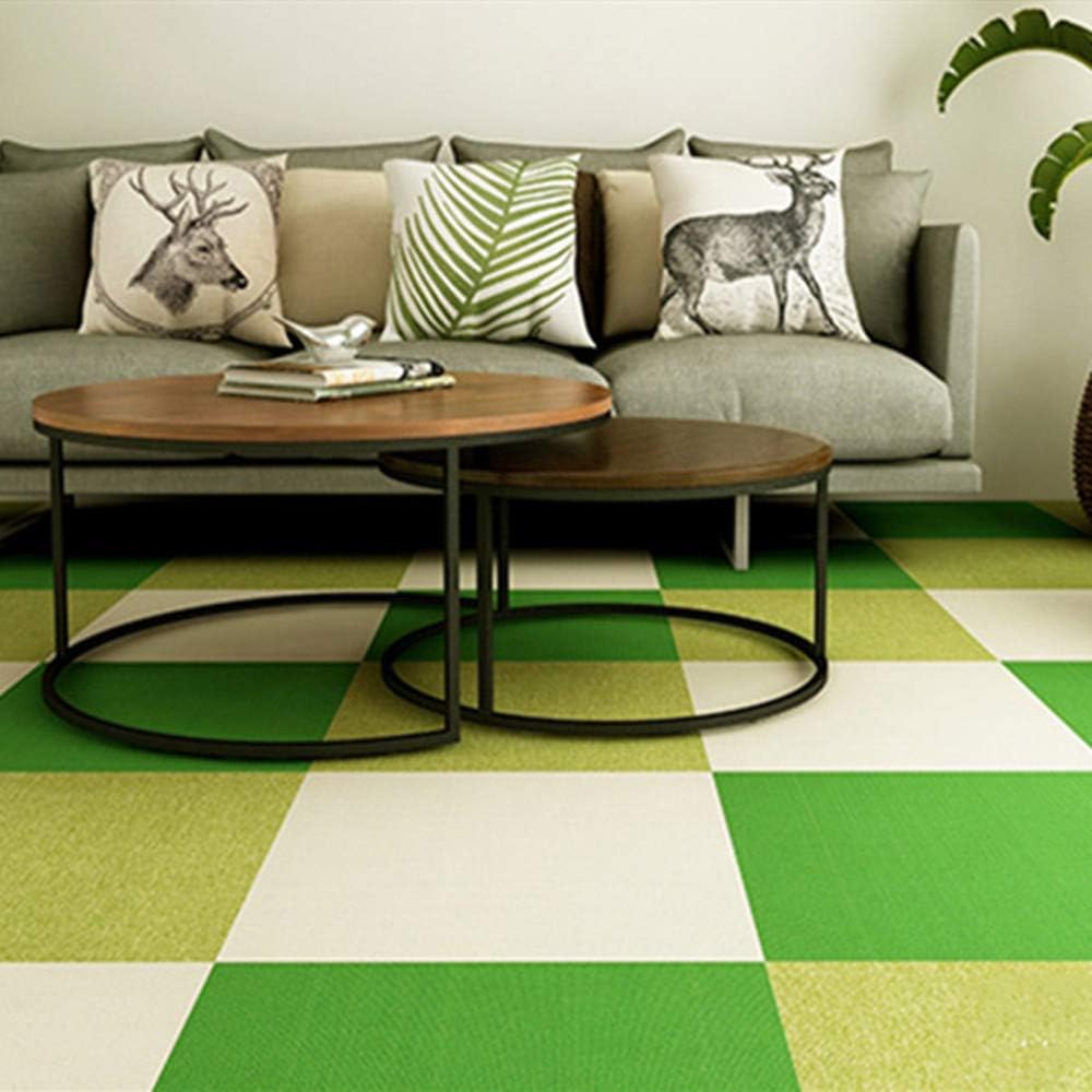 Carpet Carpet Tiles Commercial Carpet Tiles Stick Rug For Office Hotel Meeting Room Kids Bedroom Decor With Non Slip Pvc Backing Free Tapes 20x20inch White Green And Yellow Building Supplies