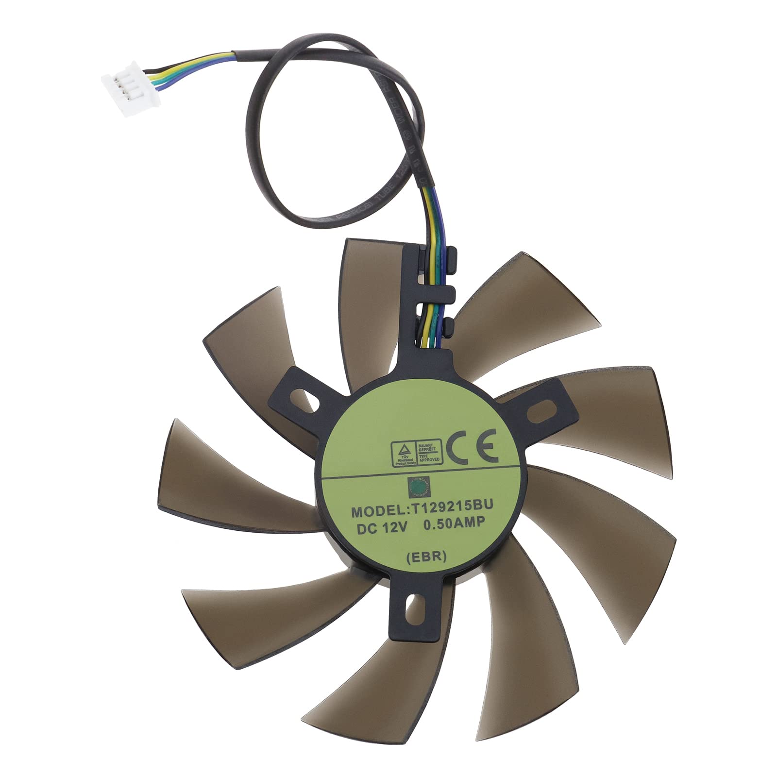 The Lord of the Tools 4 Pin Two Ball Bearing Video Card Cooling Fan 0.5AMP 12V Compatible with Zotac GTX 1060 3GB/1060 Mini Graphic Card Computer Components