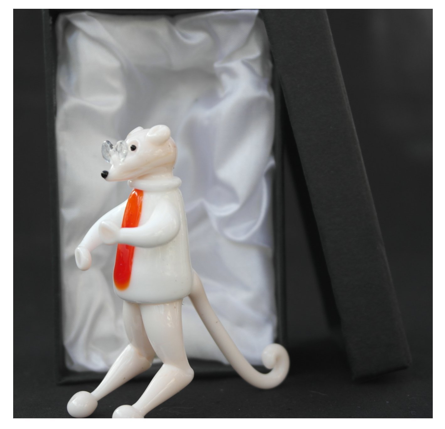 Gorgeous and Very Cute Meerkat Glass Figurine with Spectacles