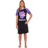 Bioworld Pokemon Pajama Women's Varsity Raglan Sleep Shirt V-Neck Nightgown