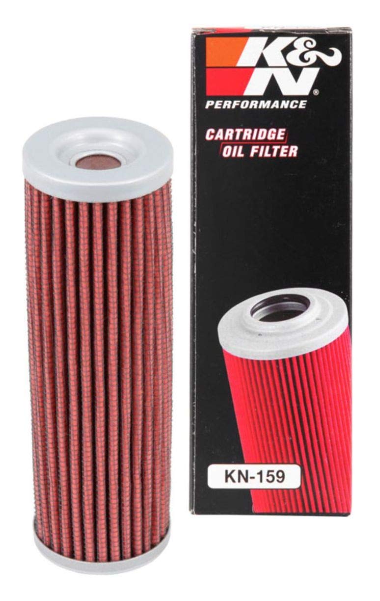 K&N Motorcycle Oil Filter: High Performance, Premium, Designed to be used with Synthetic or Conventional Oils: Fits Select Ducati Motorcycles, KN-159, red