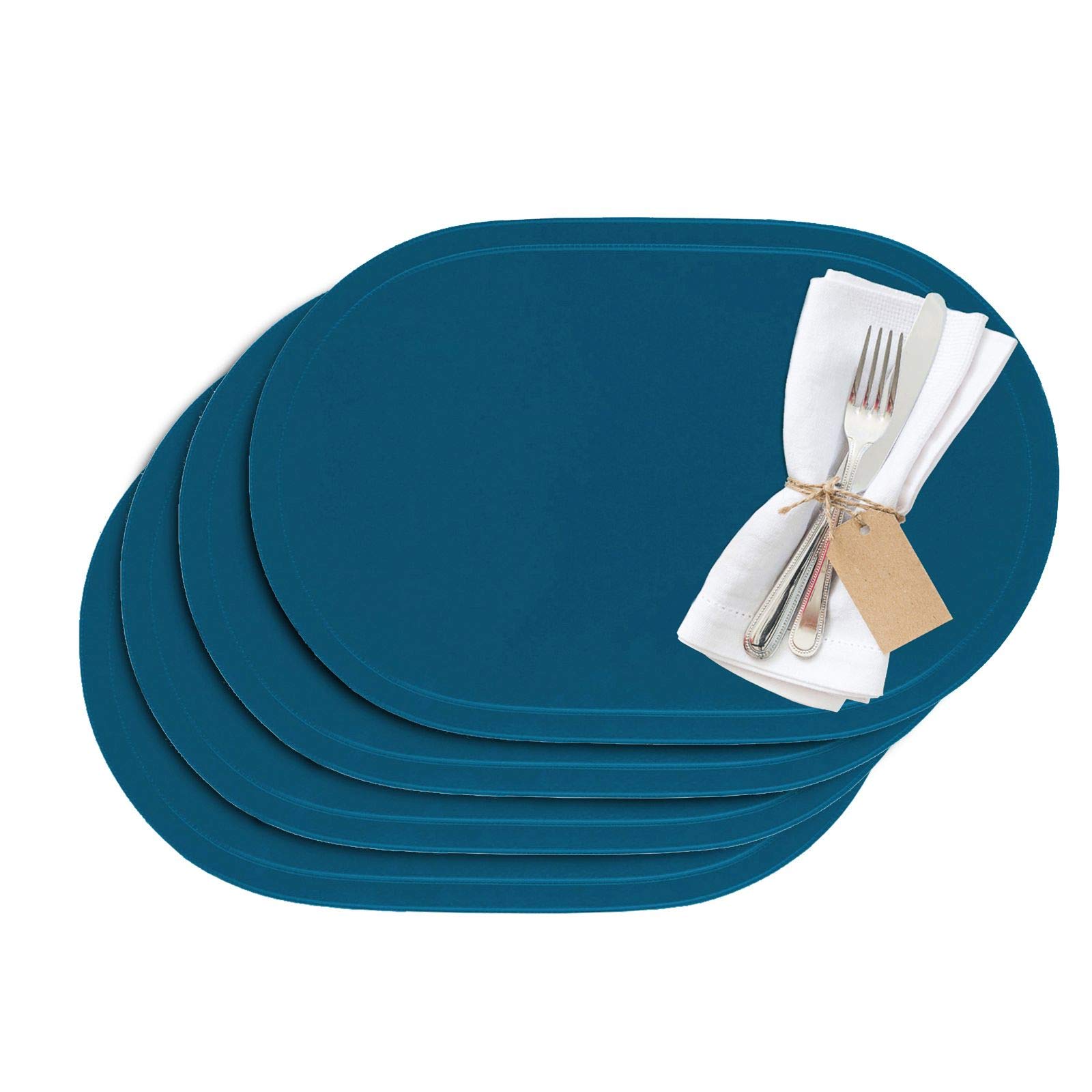 Westmark Placemats, 4 pieces, 45.5 x 29 cm, Vinyl, Dark Blue, Saleen Edition: Fun