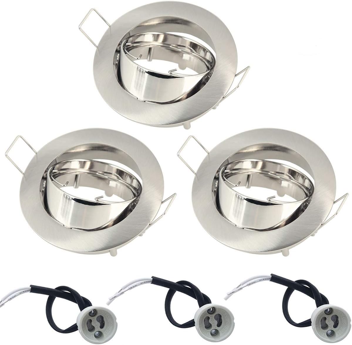 Pack Of 10 GU10 MR16 Spotlights Trim Rings GU10 MR16 Light Holders