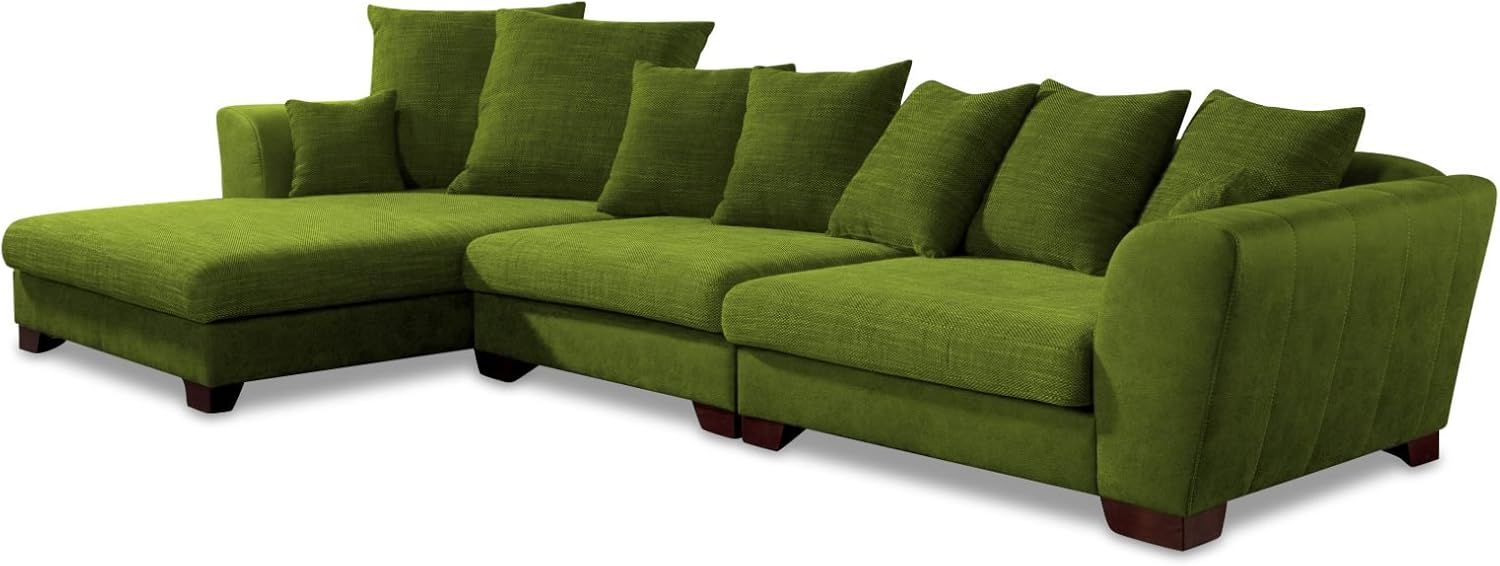 Corner Sofa Furniture in a Durable Velour Fabric Juke Irish Green Amazon.co.uk Kitchen & Home