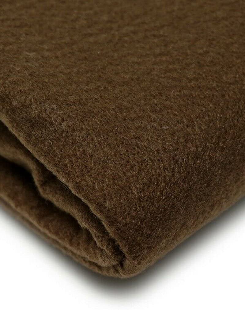Multi Purpose Acrylic Felt Baize Fabric Material Suitable for Poker Bridge Card Craft Table 58" - 150cm Wide Sold As Pre Cut Lengths (Brown, 1 Meter)
