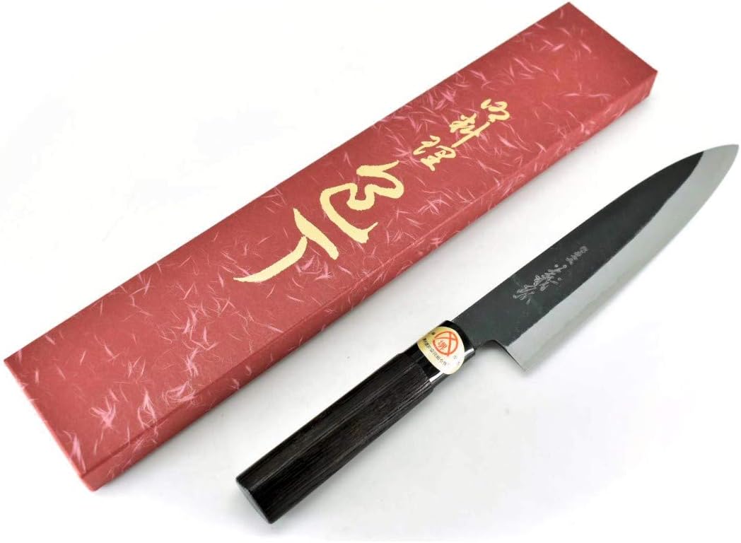 Yoshihiro Yasuki White Steel 2 Kusp Chefs Knife Gyuto Black Chestnut Handle 210 Mm 8 3 Gyutou Knives