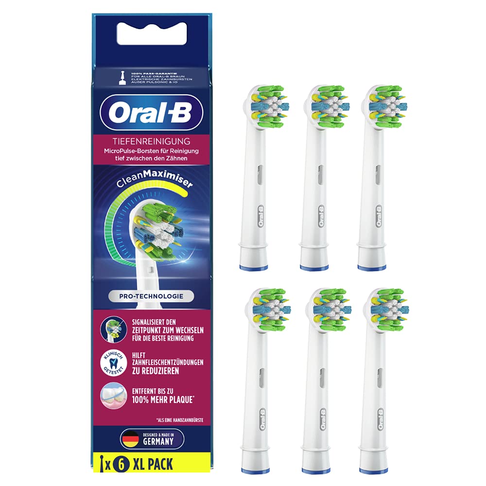 Oral-B Brush Heads Deep Cleaning Clean Maximizer Pack of 6