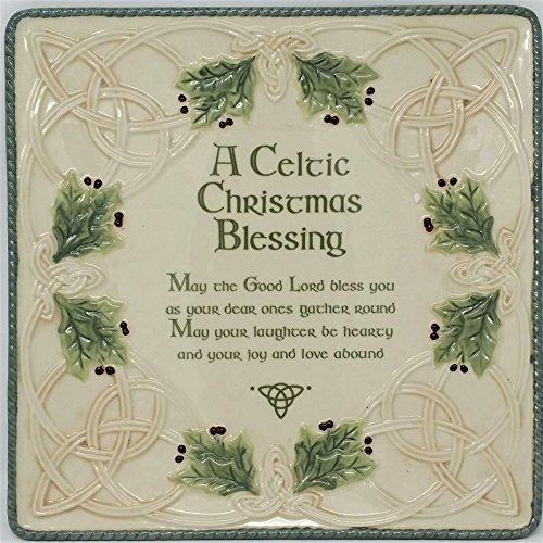 Grasslands Road Celtic Ceramic Gift Boxed Christmas Blessing Platter