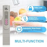 Flintronic TDS Meter 2-in-1 Water Tester, Temp/EC, 2% Accuracy, ABS Beige view 7