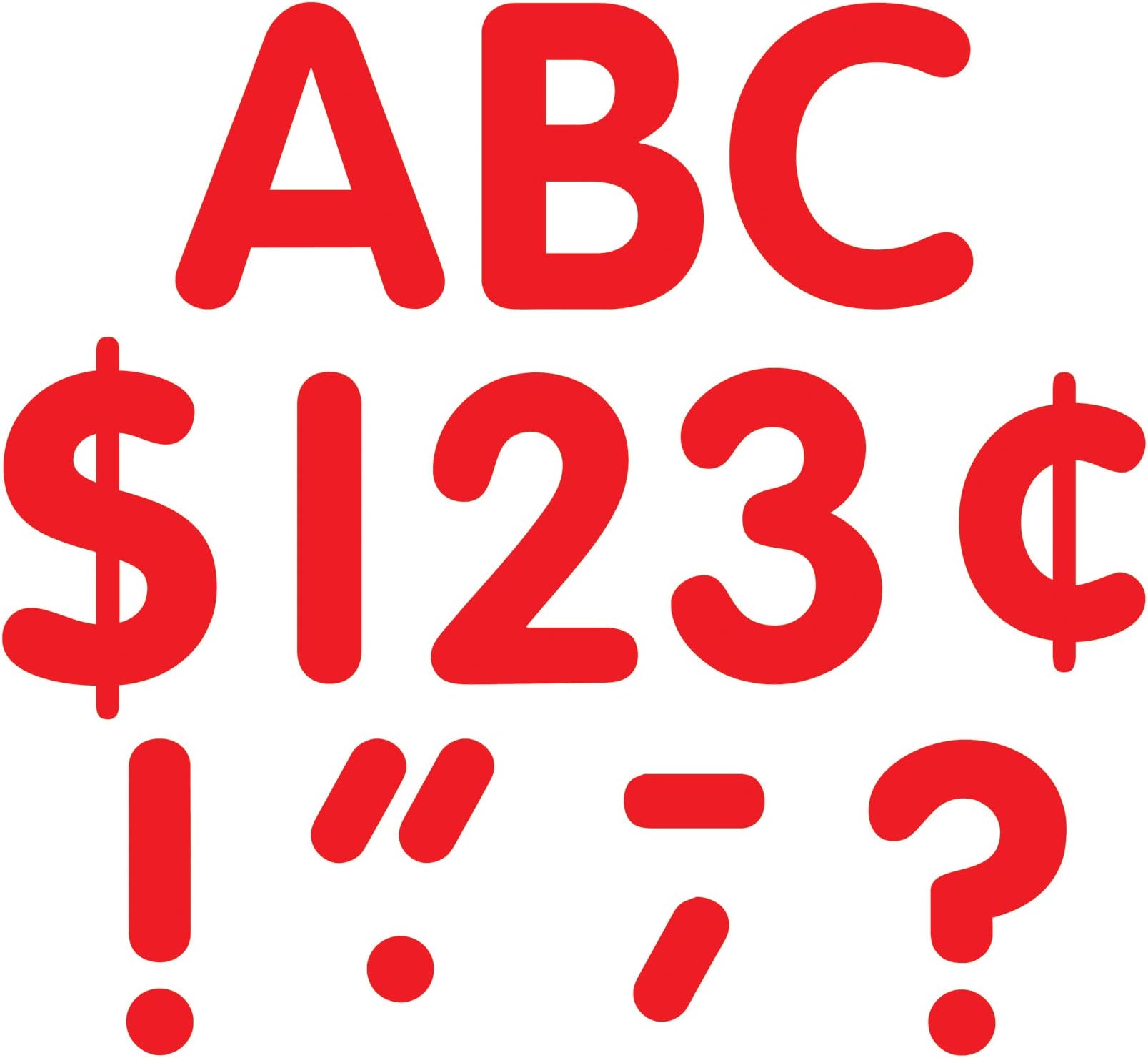 Teacher Created Resources Red Classic Font 4-Inch Letters Uppercase Pack (5379)