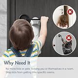 EUDEMON Childproof Door Lever Lock White 2 Pack - Easy Adhesive Installation view 2