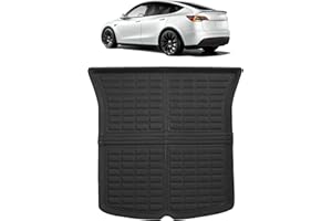 LDCRS Tesla Model Y Trunk Mat 2024 2023 2022 2021 - All Weather Trunk Liner - Premium 3D Waterproof Trunk Cargo Liner Without Logo - Heavy Duty Non Slip Trunk Mats for Model Y