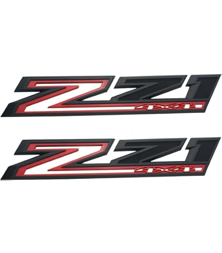 Yoaoo® 2 X OEM Negro Mate Z71 Emblema Badges 3d Para GM Chevy Silverado 1500 2500hd Sierra Tahoe Suburban Rojo Calcomanías