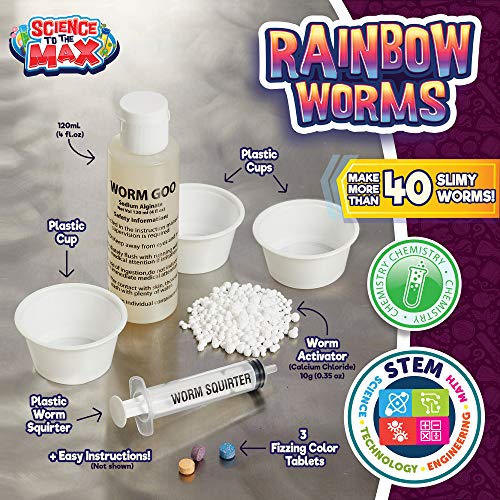 Be Amazing! Toys Rainbow Worms Science DIY Slime Kit Craft for Kids