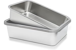 MOQRUAO 4 Packs Stainless Steel Commercial Bus Tub –13 L Heavy Duty Utility Tote Box for Dishwashing, Meat Prep, and Kitchen Storage – Large Capacity Restaurant Bus Box (Without Lid)