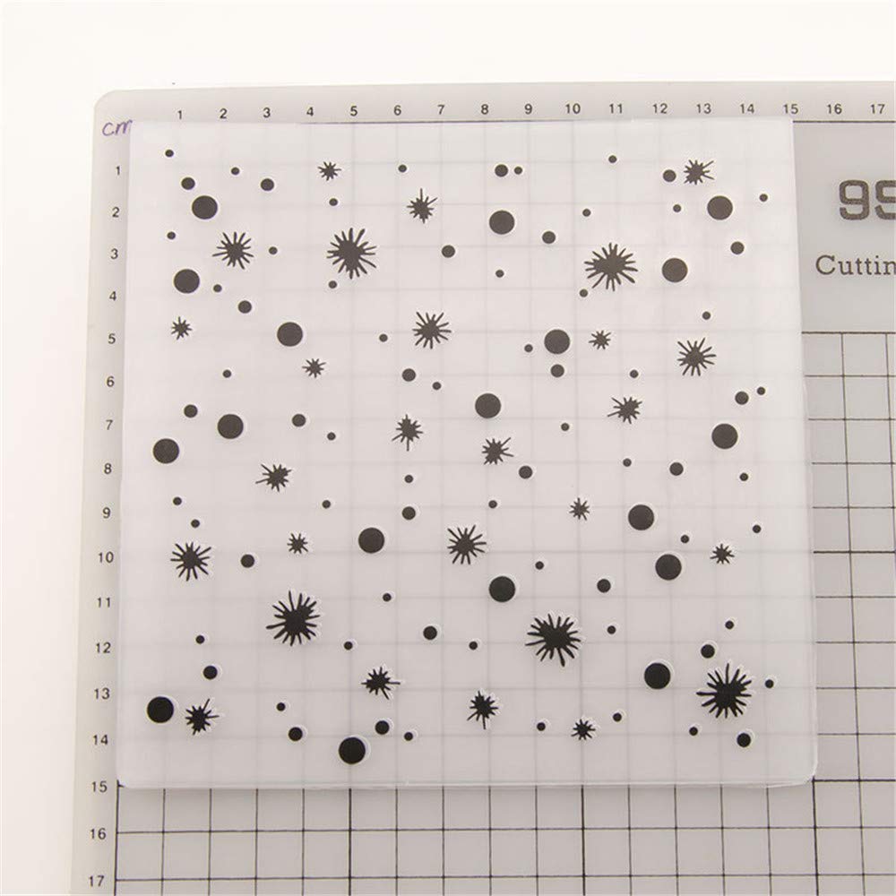 Merry Christmas Snowflakes Dots Plastic Embossing Folder for Scrapbook DIY Album Card Tool Plastic Template Folders Paper Craft Tools