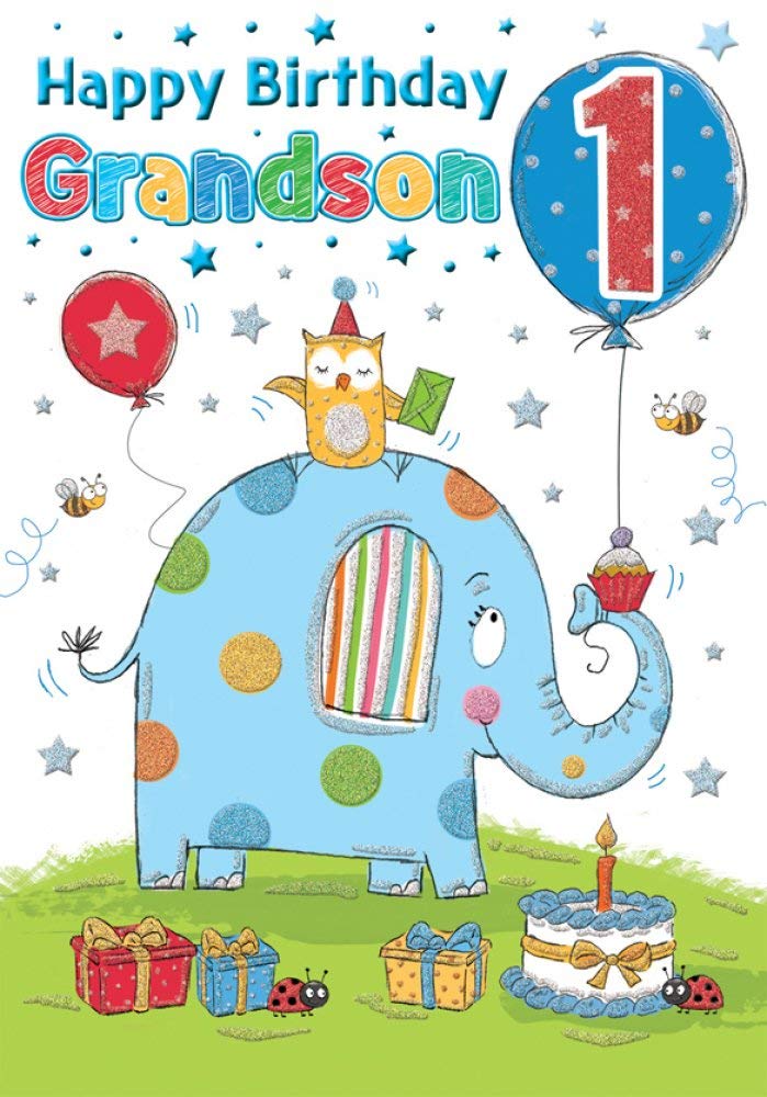 Regal Publishing Juvenile Birthday Card Age 1 Grandson - 9 x 6 inches, C80114