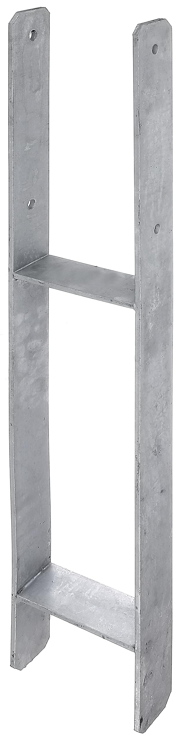 GAH-Alberts 213800 H-Post Base Hot-dip Galvanised, Total Height: 800 mm, Material Thickness: 6 mm lichte Breite: 141 mm
