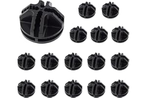 TKYPZY 16 Pieces Cube Connectors Plastic Storage Cubes Connectors Wire Cube Connector Plastic Organizer for Closet Grid Modular Shelving Connector DIY Shelves Accessories Cubes Storage Unit for Mesh (Black)