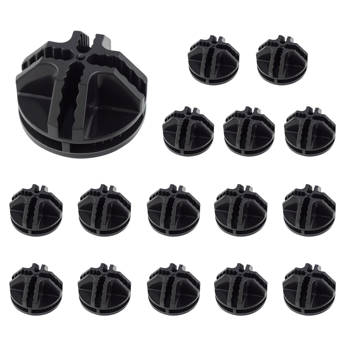 Photo 1 of 16 Pieces Cube Connectors for Plastic Storage and Wire Grid Modular Shelving - Organizer for Closet DIY Shelves Accessories - Cube Storage Unit for Mesh (Black)