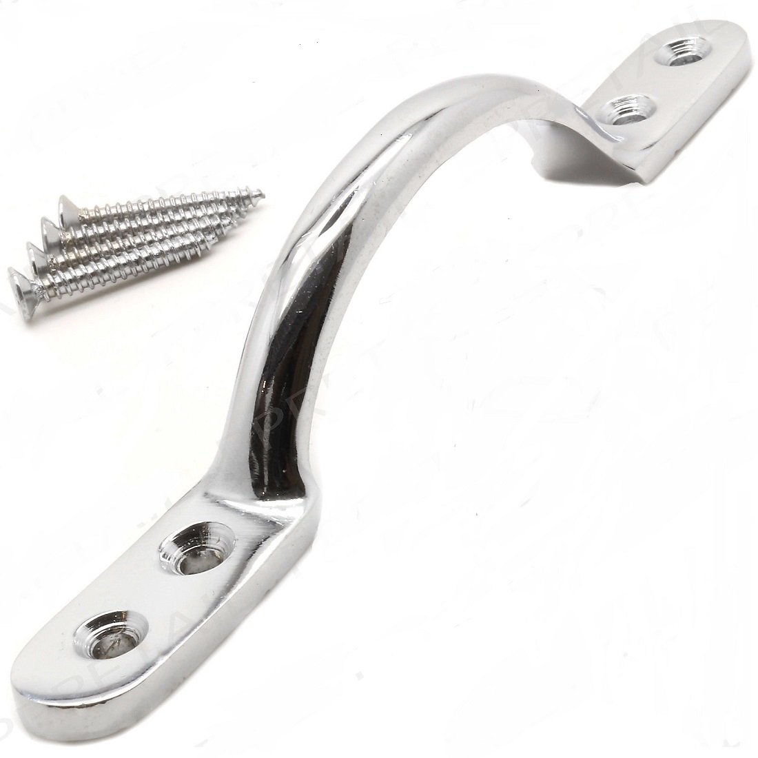 Victorian Window Sliding Sash Pull D Handle Polished Chrome (4