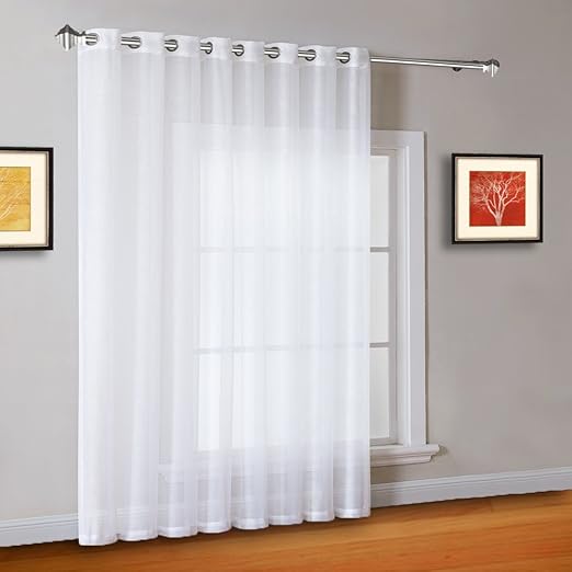 Amazon Com Warm Home Designs 1 Extra Wide Bright White Sheer