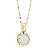 14K Gold Plated Gemstone Necklace for Women - Dainty Gold Necklace for Women - Gold over 925 Sterling Silver - Gold Pendant Necklaces - Gold Dainty Necklace for Women - Prom Jewelry