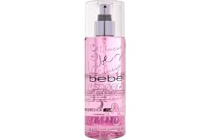 Bebe Sheer Body Mist - Body Spray for Women - Sensual and Flirtatious Womens Fragrance with Citrus Cocktail, Pink Peony and Sandalwood Notes - 8.4 oz
