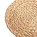 kilofly Natural Water Hyacinth Weave Placemat Round Braided Rattan Tablemats 11.8 inch x 2pc