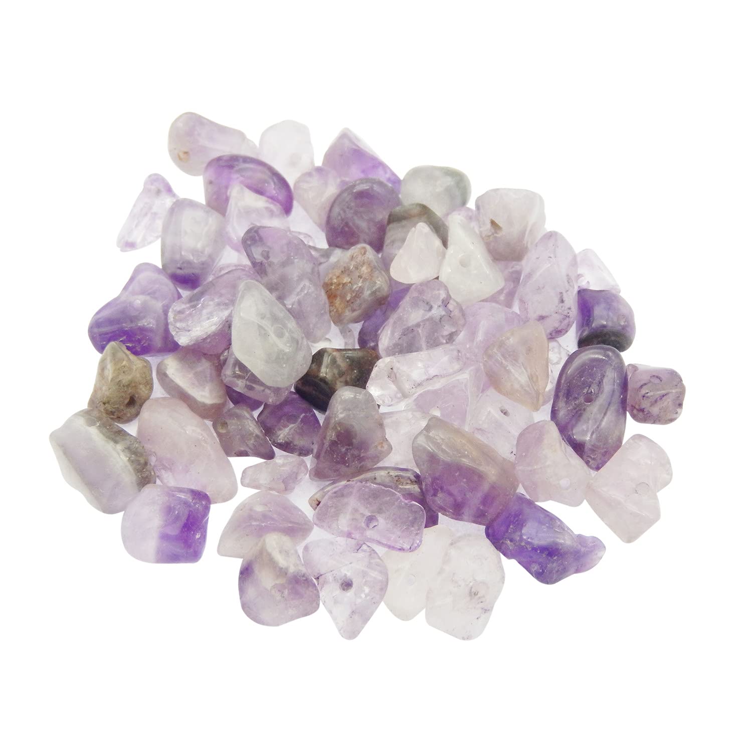 450PCS Purple Quartz Natural Irregular Chip Stone Beads 5-8mm Gemstones Crystal Loose Bead for Jewelry Making Bracelet Necklace DIY Craft Finding