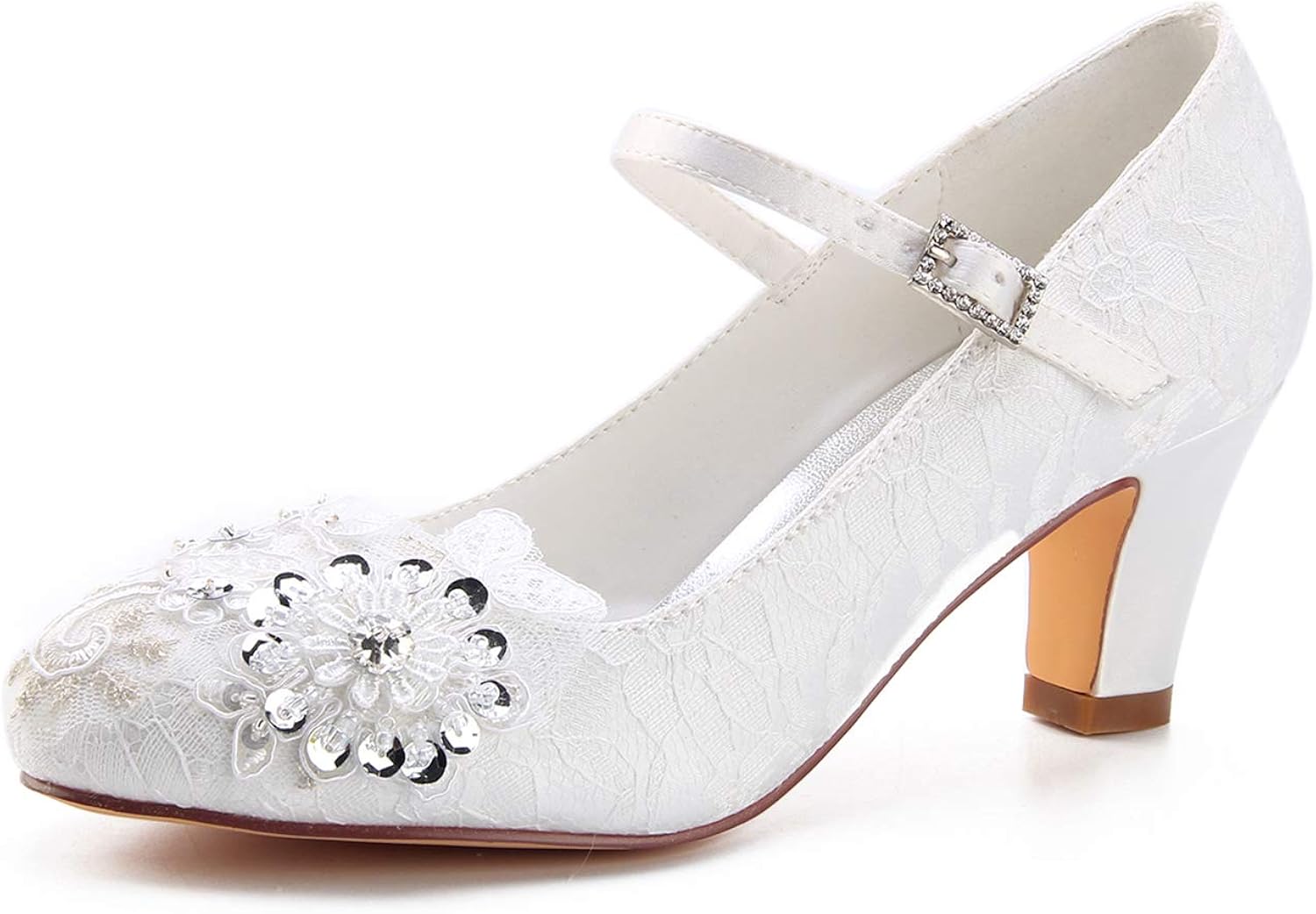 chunky wedding heels