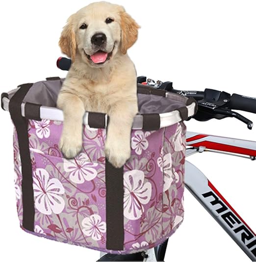 Anzome Fahrradkorb Vorne Faltbar Fahrrad Vorne Korb Mit Lenkeradapter Und Kabelbinder Easy Install Abnehmbare Lenkerkorb Tasche Fur Kleiner Hund Einkaufen Picknick 33 X 22 X 25 Cm Amazon De Bekleidung