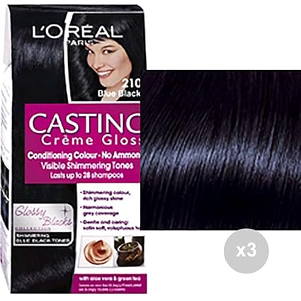 Casting Set 3 Creme Gloss 210 Nero Blu Tinta Colorata Per