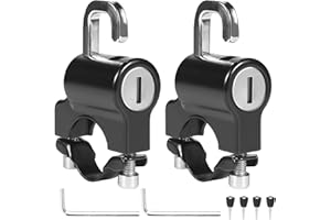 MAEZOE 2 Pack Motorcycle Helmet Lock with 2 Keys, Anti-Theft Helmet Safety Lock, 7/8" 22mm-28mm Helmet Lock for Motorbike Sco