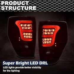 CROSSDESIGN LED Tail Lights Brake Light w/Wiring
